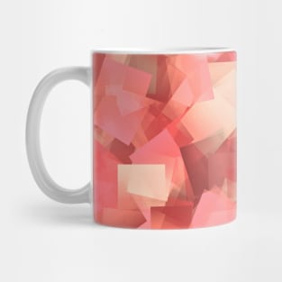 Abstract Peach and Coral Colored Squares Pattern Mug